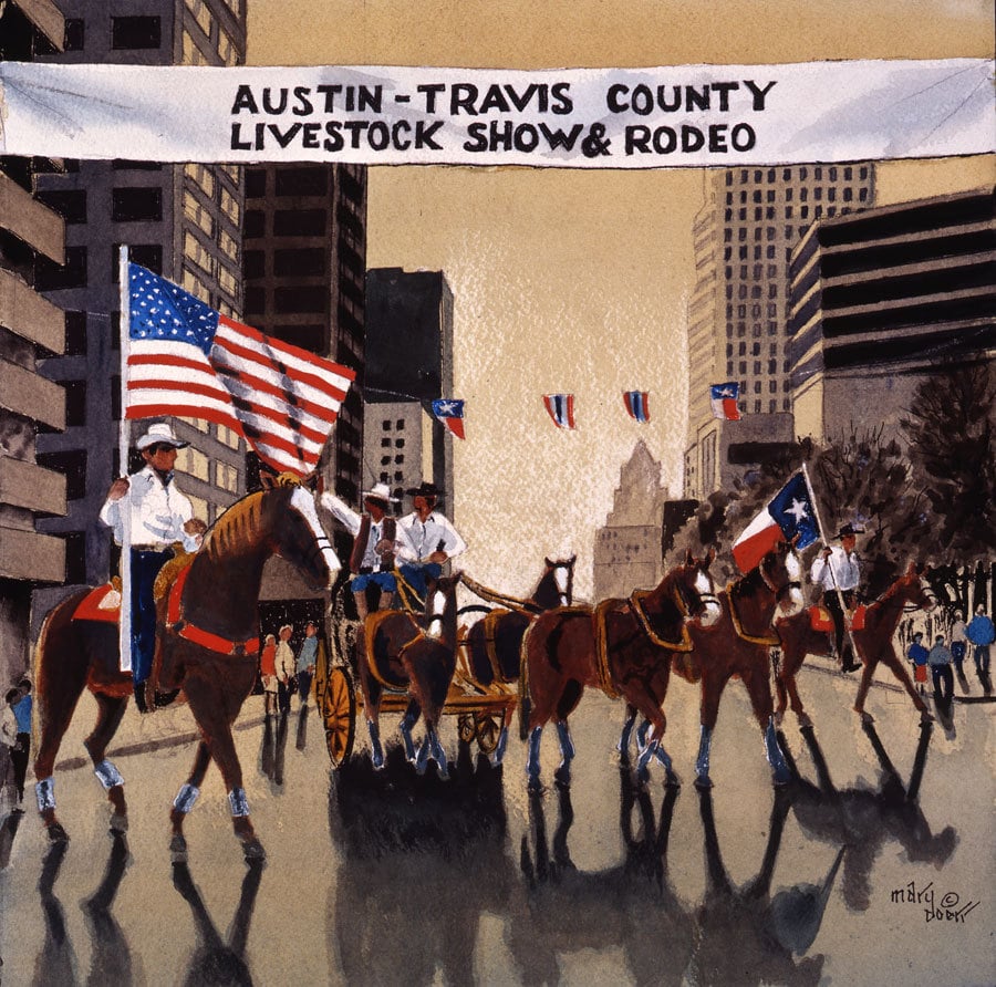 Heart of Texas Regatta watercolor print