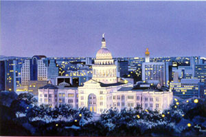 Congress Avenue - Austin Postcard
