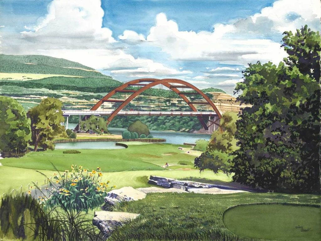 360 Bridge from Golf Course - Watercolor Painting