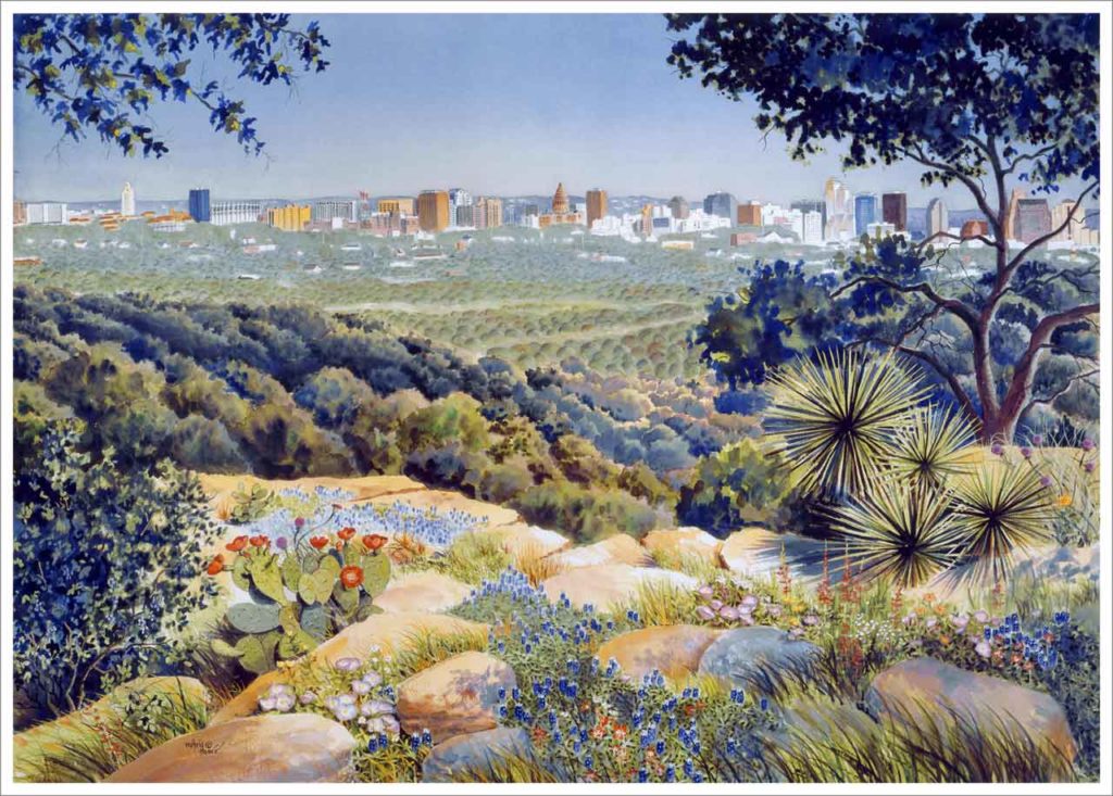 Westlake Vista, Austin, TX - Watercolor Painting