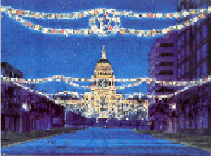 The Capitol with Christmas Lights